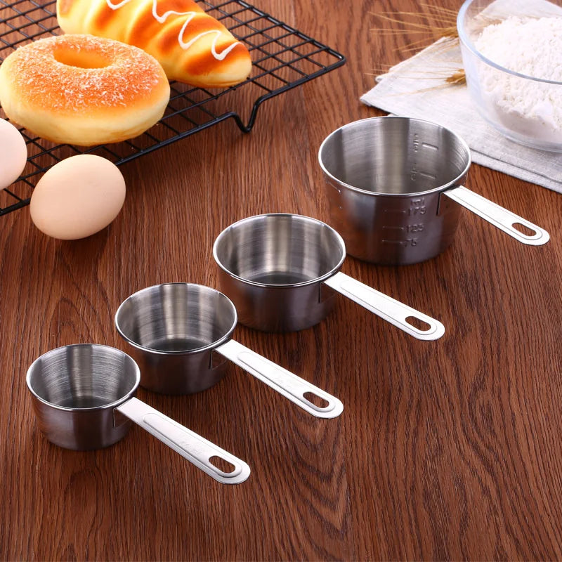 Bakeware 4pcs/Set Stainless Steel Measuring Spoons Coffee Powder