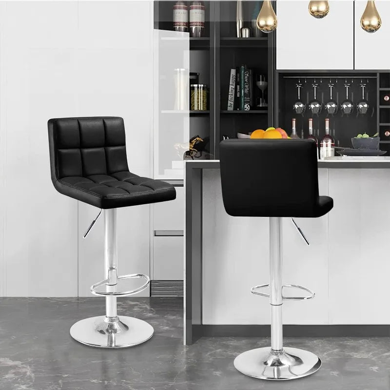 Bar Stools Modern PU Leather Height Adjustable Swivel