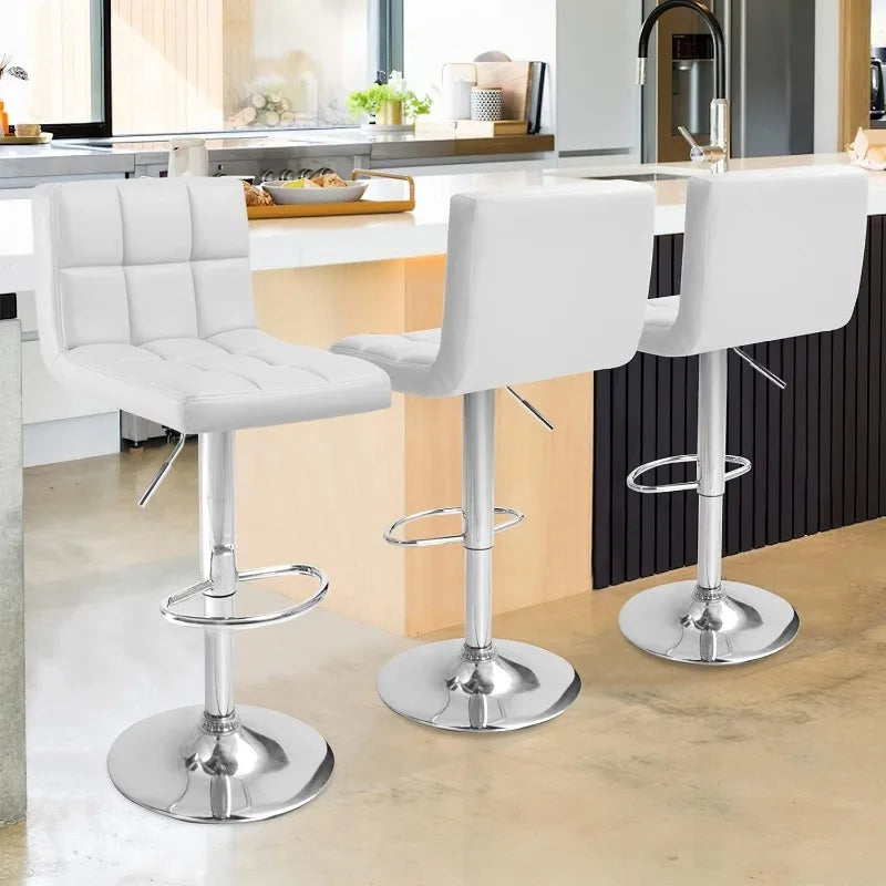 Bar Stools Modern PU Leather Height Adjustable Swivel