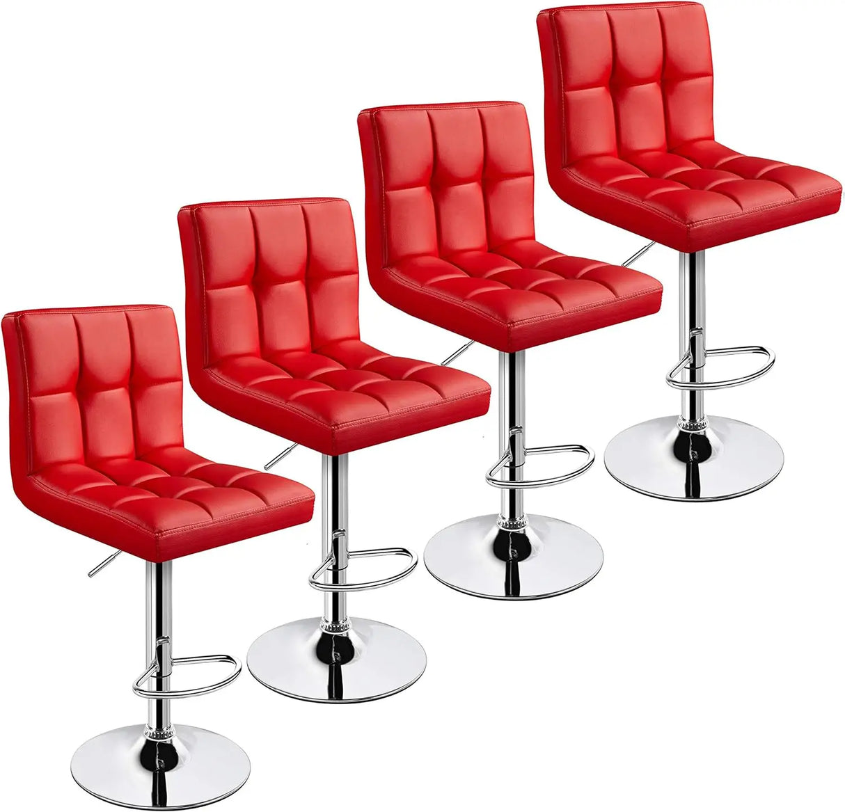 Bar Stools Set of 4 - Modern Adjustable
