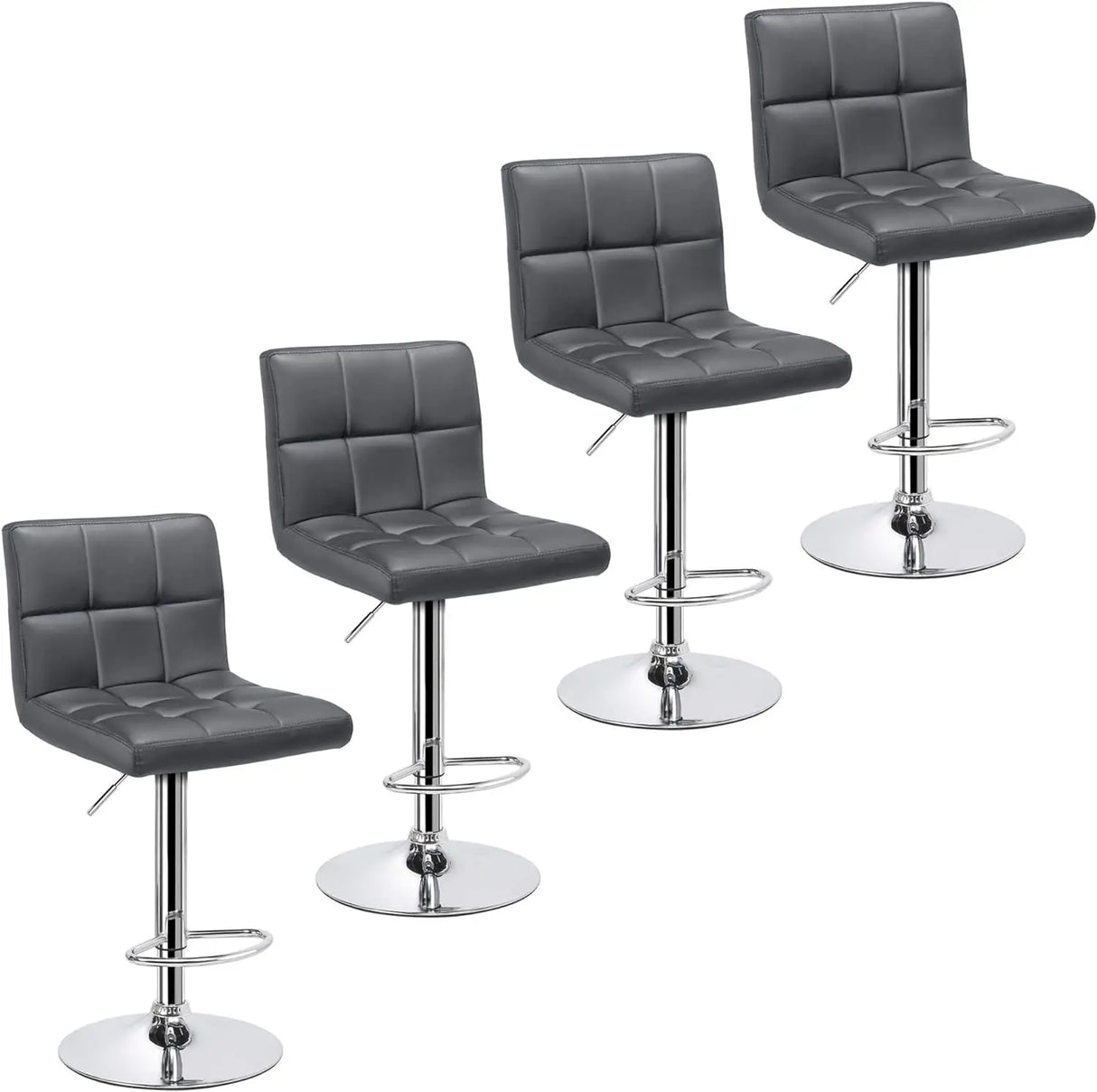 Bar Stools Set of 4 - Modern Adjustable