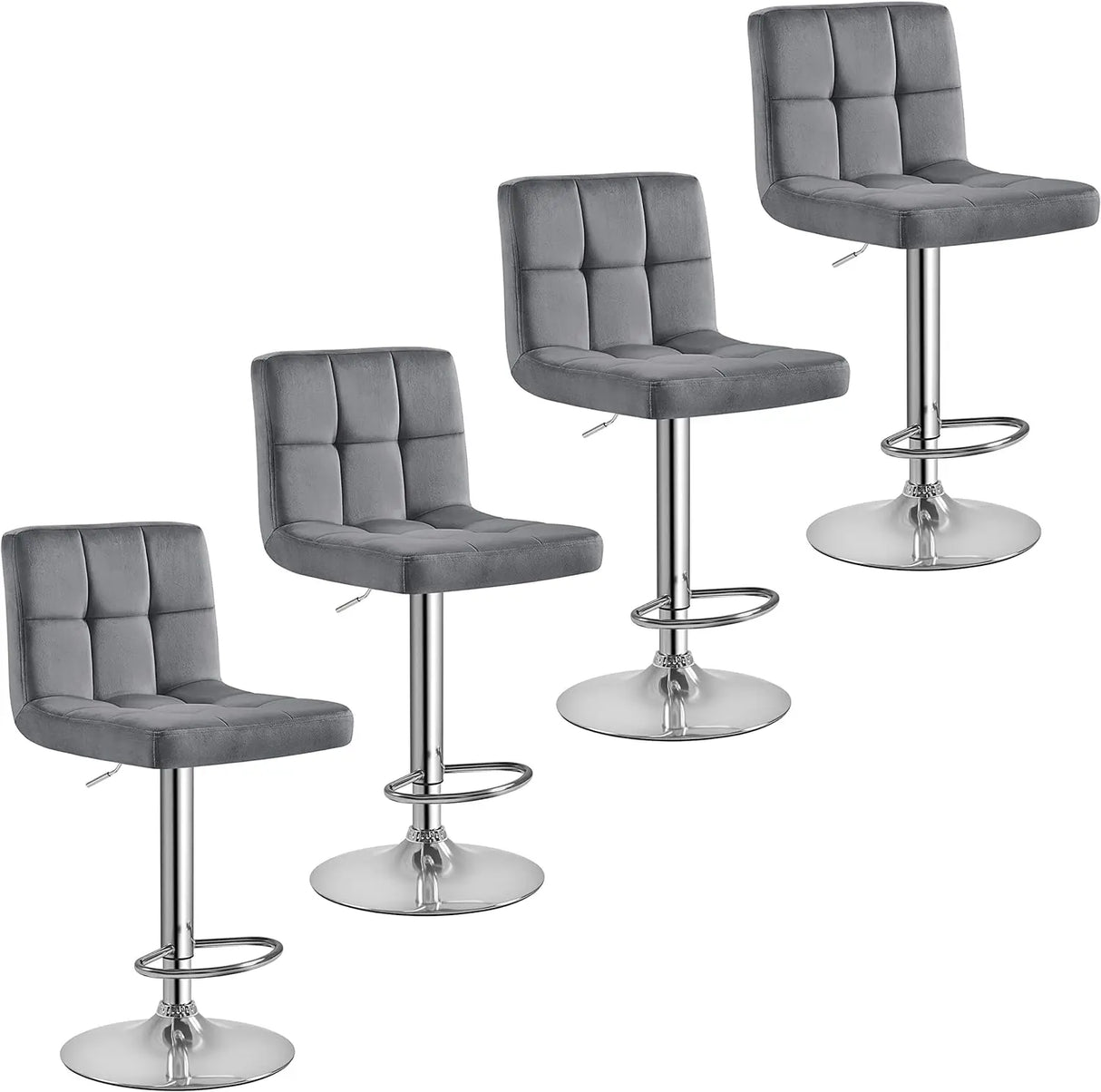 Bar Stools Set of 4 - Modern Adjustable