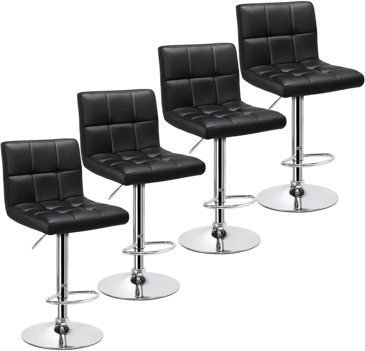 Bar Stools Set of 4 - Modern Adjustable