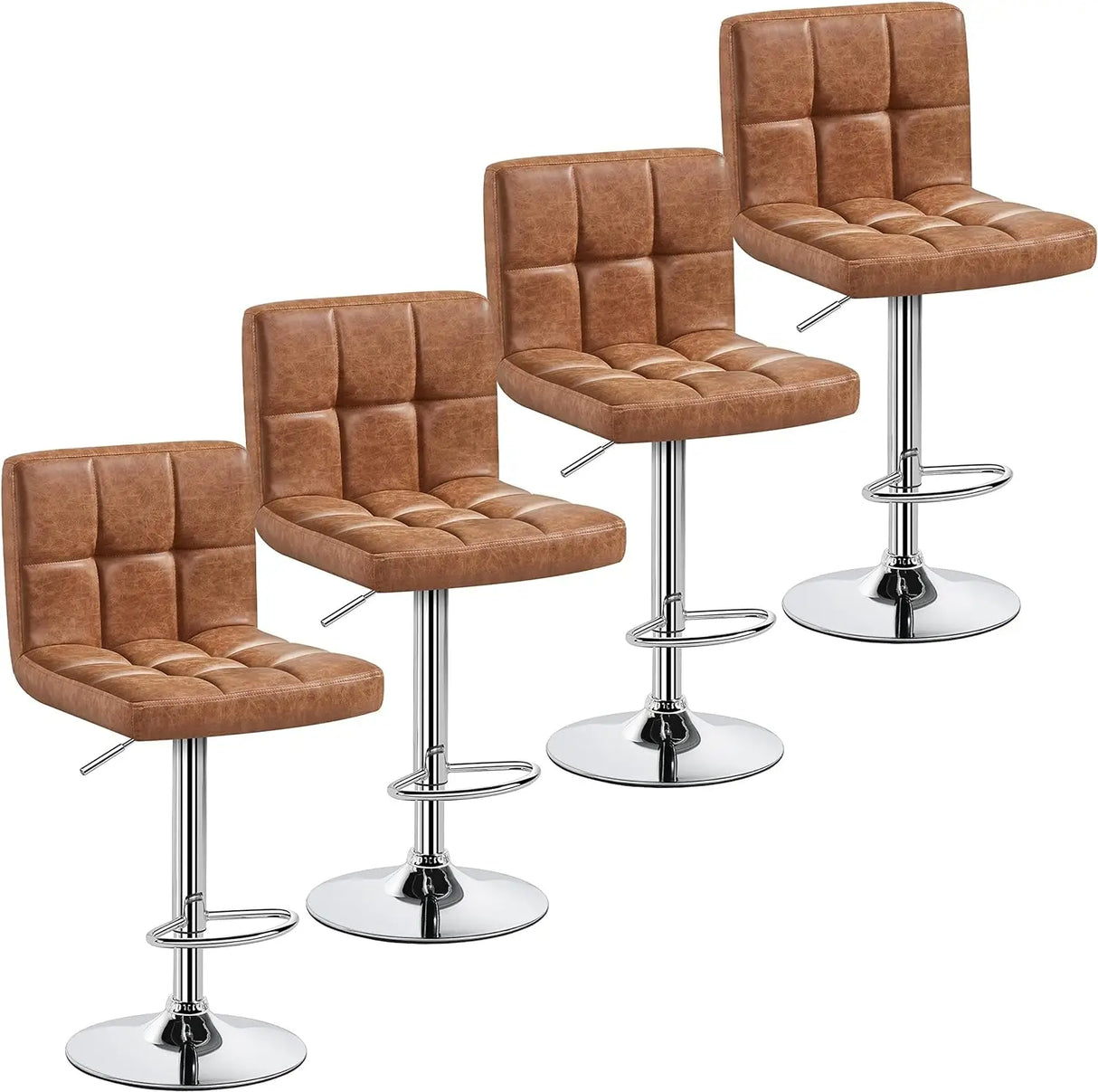 Bar Stools Set of 4 - Modern Adjustable