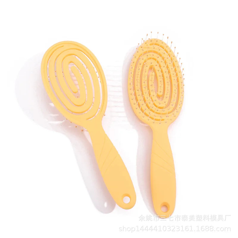 Bath Anti-screw Oval Hollow Hairdressing Hair Brush Activity