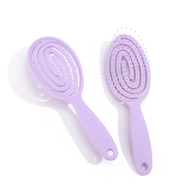 Bath Anti-screw Oval Hollow Hairdressing Hair Brush Activity