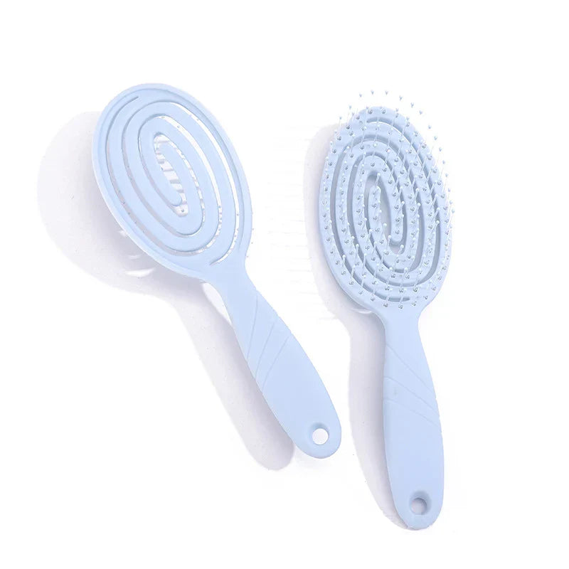Bath Anti-screw Oval Hollow Hairdressing Hair Brush Activity