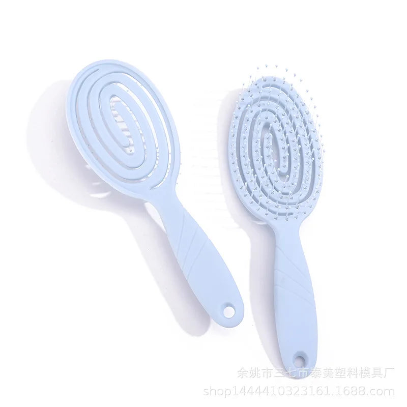 Bath Anti-screw Oval Hollow Hairdressing Hair Brush Activity