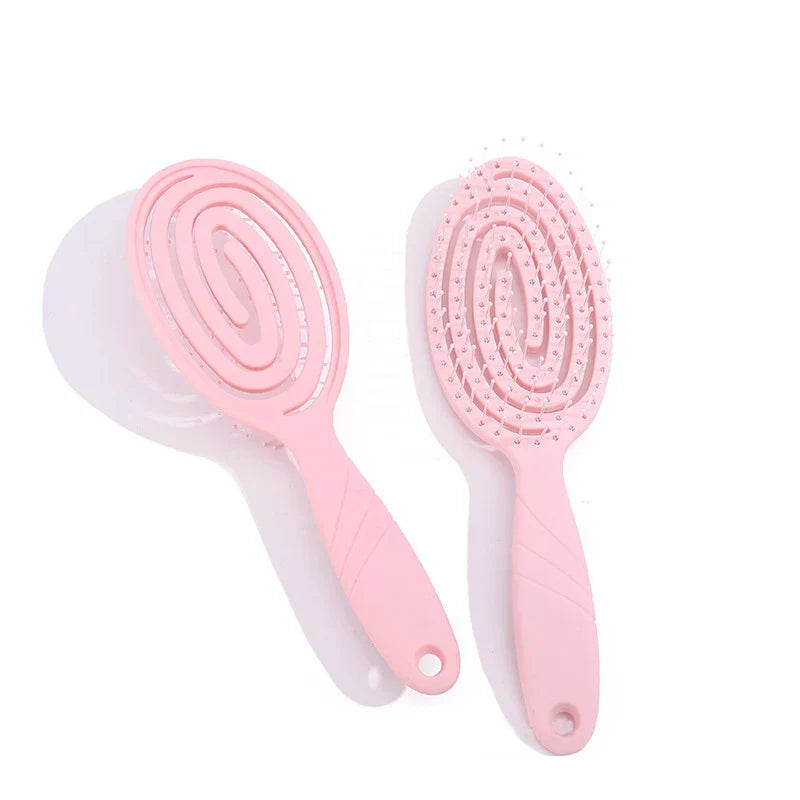 Bath Anti-screw Oval Hollow Hairdressing Hair Brush Activity