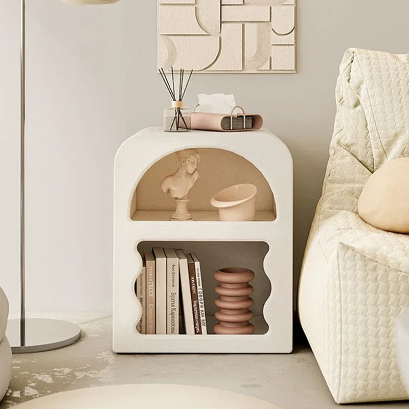Bedroom Bedside Table Nightstands White Cabinet Wooden Tea