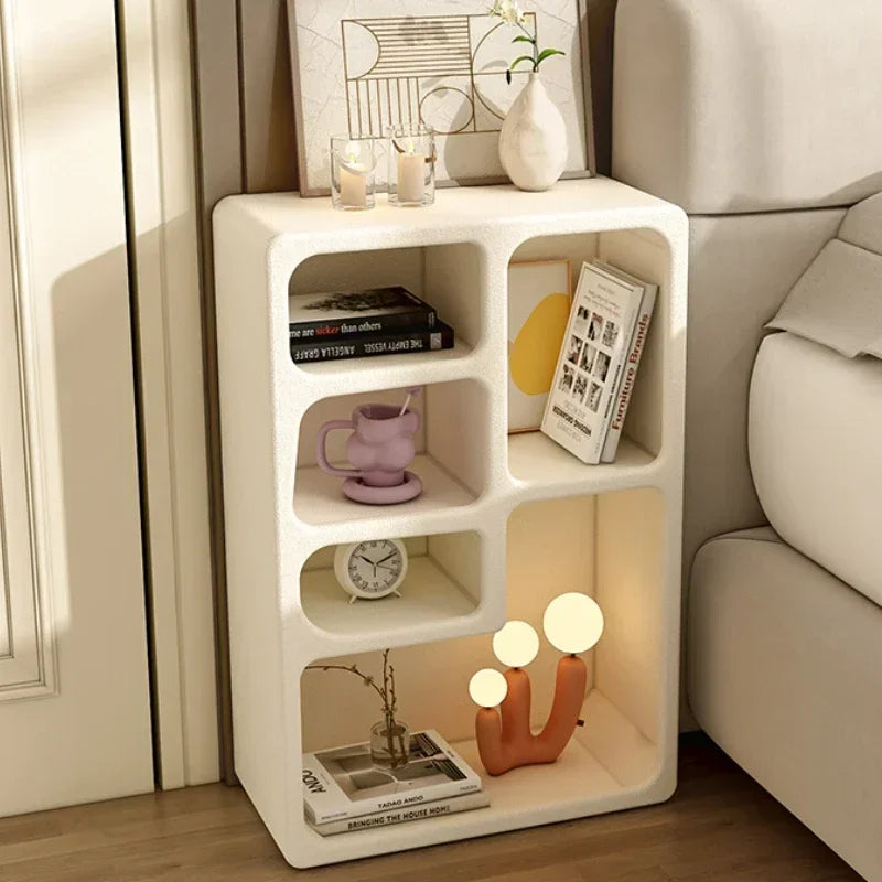 Bedroom Bedside Table Nightstands White Cabinet Wooden Tea