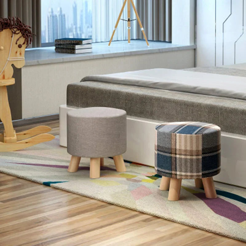 Bedroom furniture Round Stool Wooden Bedroom Dining Furniture