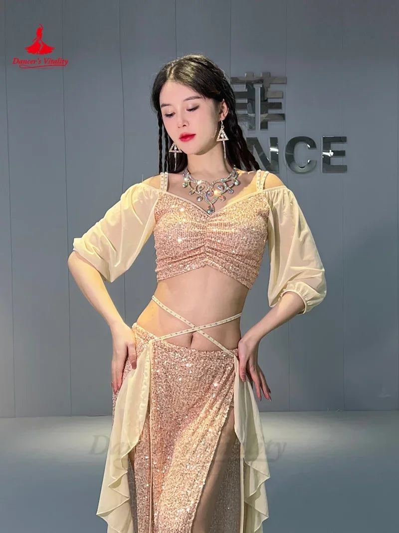 Belly Dance Costume Set for Women Short Sleeves