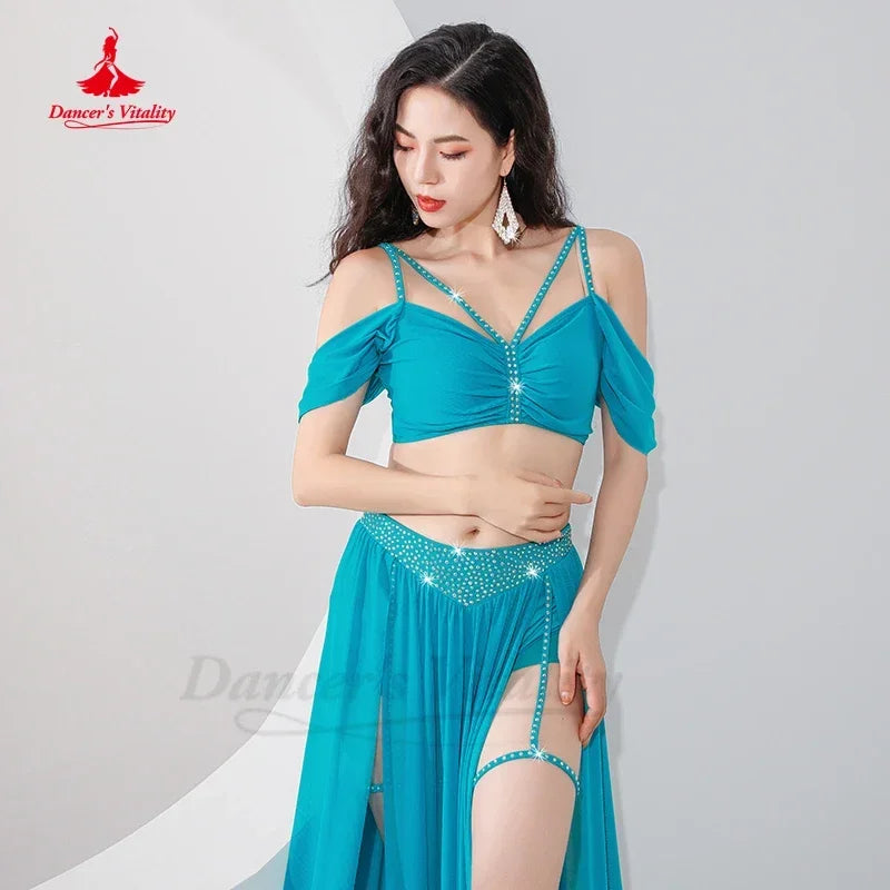 Belly Dance Professional Suit for Women Mesh Short