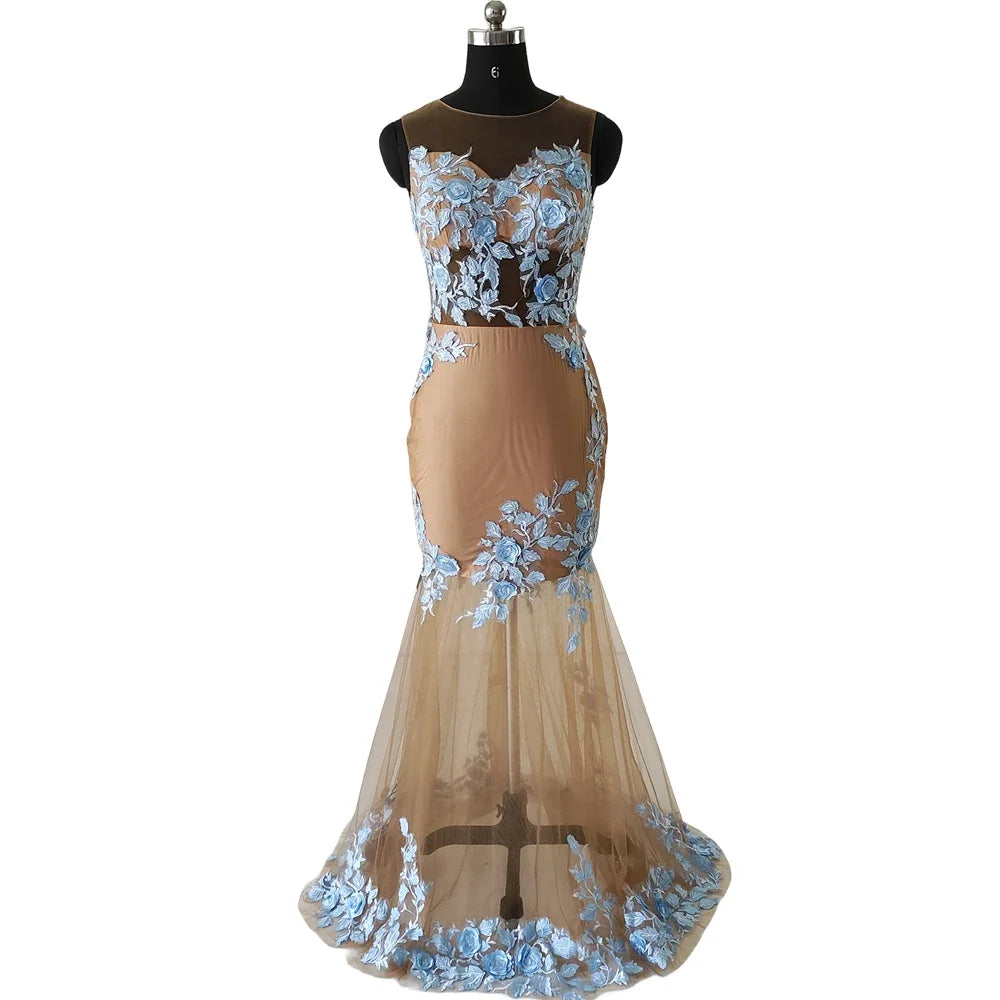 Bespoke Occasion Dresses Sexy VNeck Appliques Pleat FloorLength