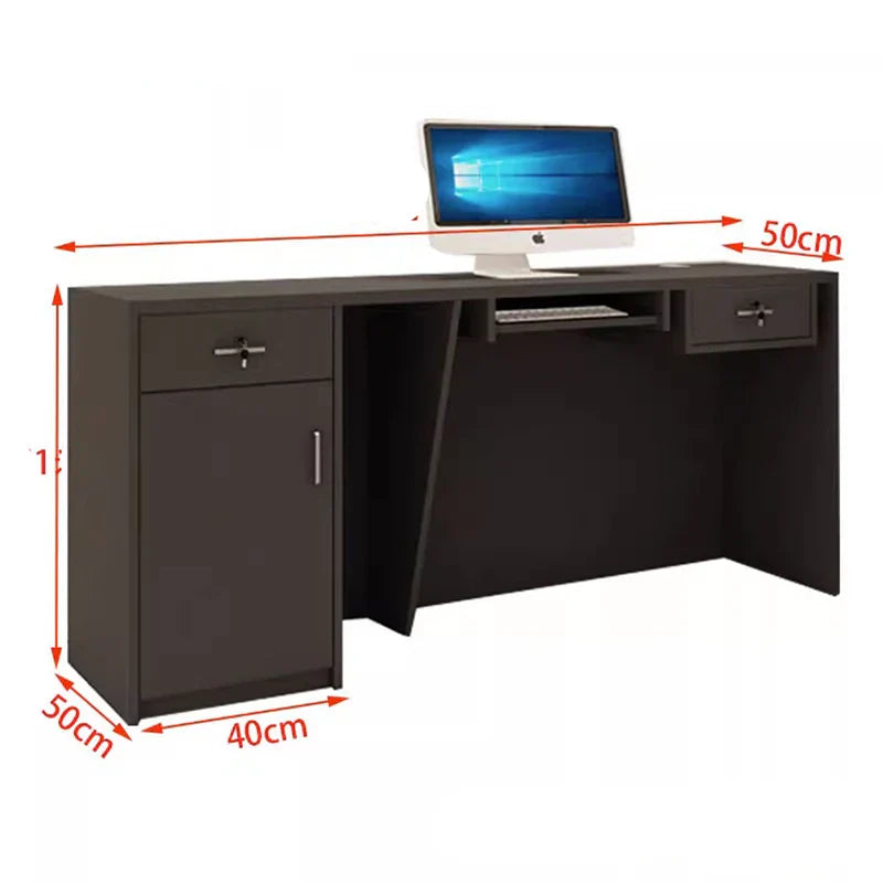 Black Minimalist Reception Desks Nordic Counter Luxury Office