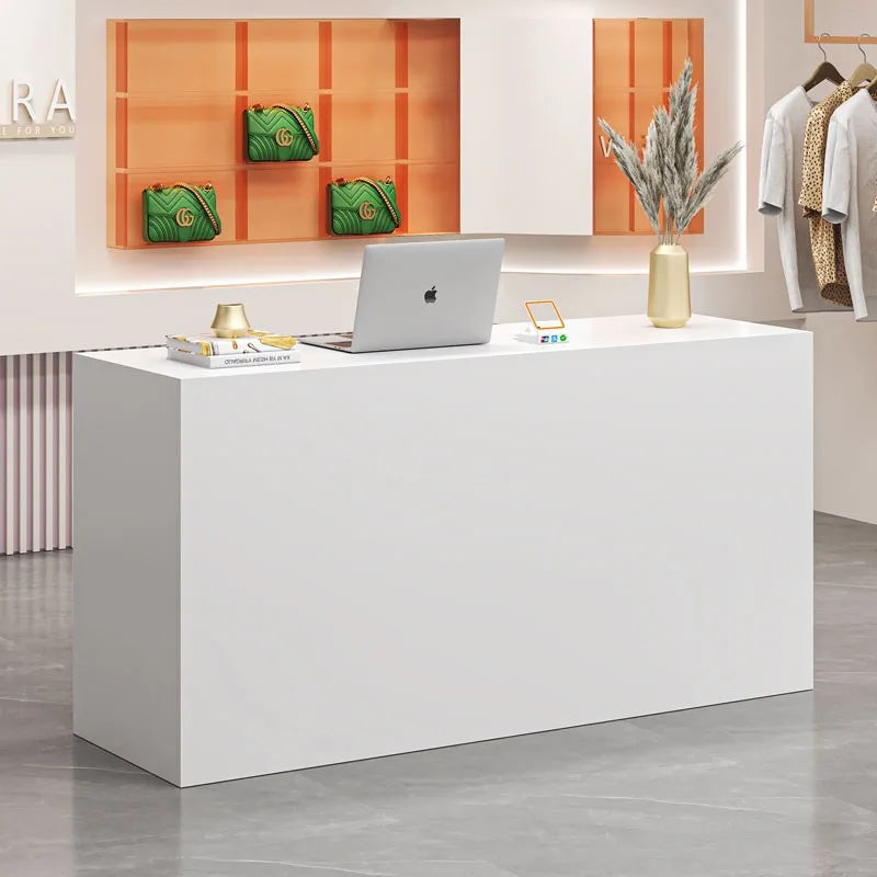 Black Minimalist Reception Desks Nordic Counter Luxury Office