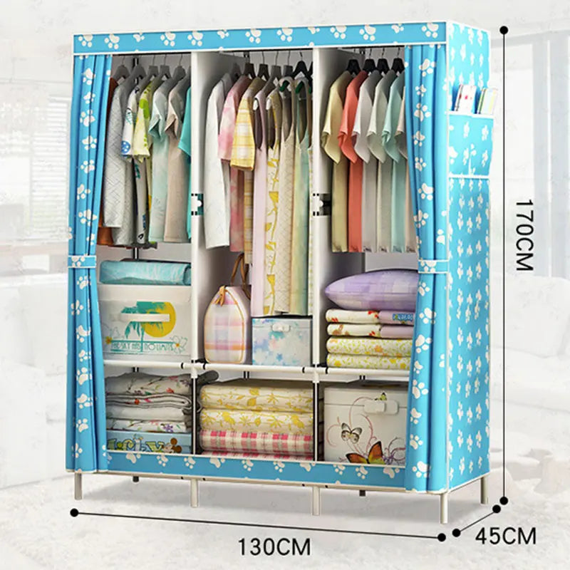 Bluesdeer Bedroom Clothes Hanging Storage Wardrobe Dormitory Storage
