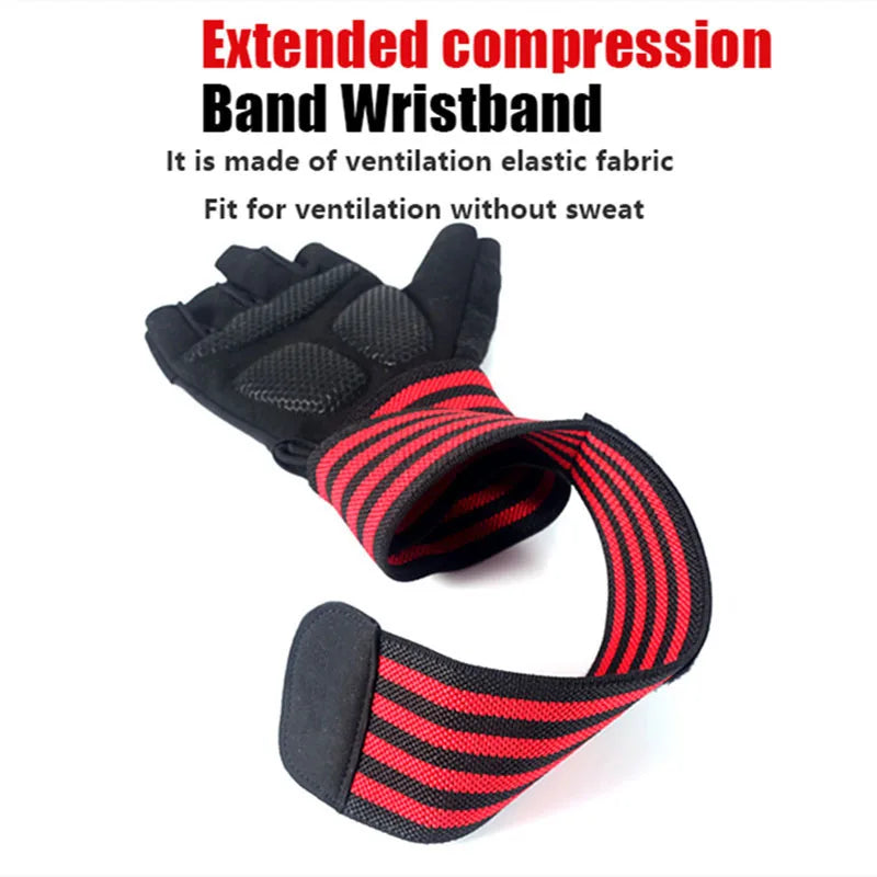 Body Building Gym Training Fitness WeightLifting Red Gloves