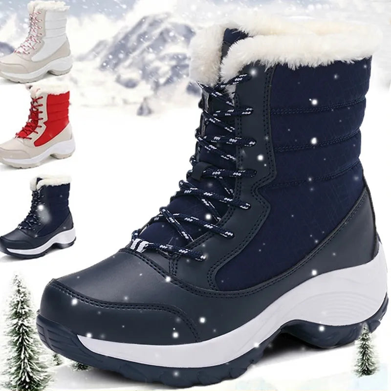 Boots Women Snow Flat Boots Ladies Platform Shoes