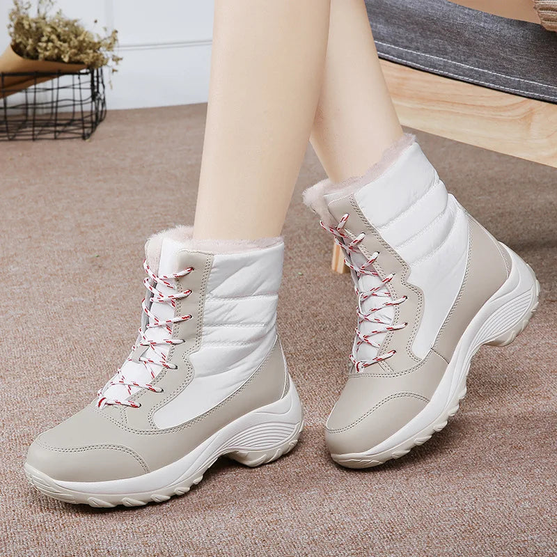 Boots Women Snow Flat Boots Ladies Platform Shoes