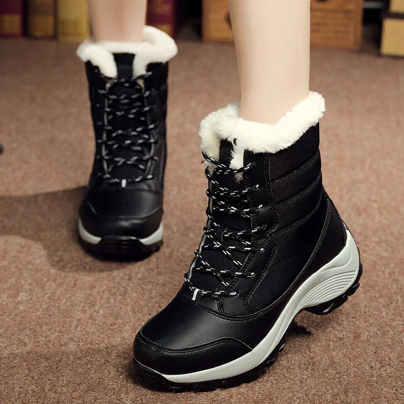 Boots Women Snow Flat Boots Ladies Platform Shoes