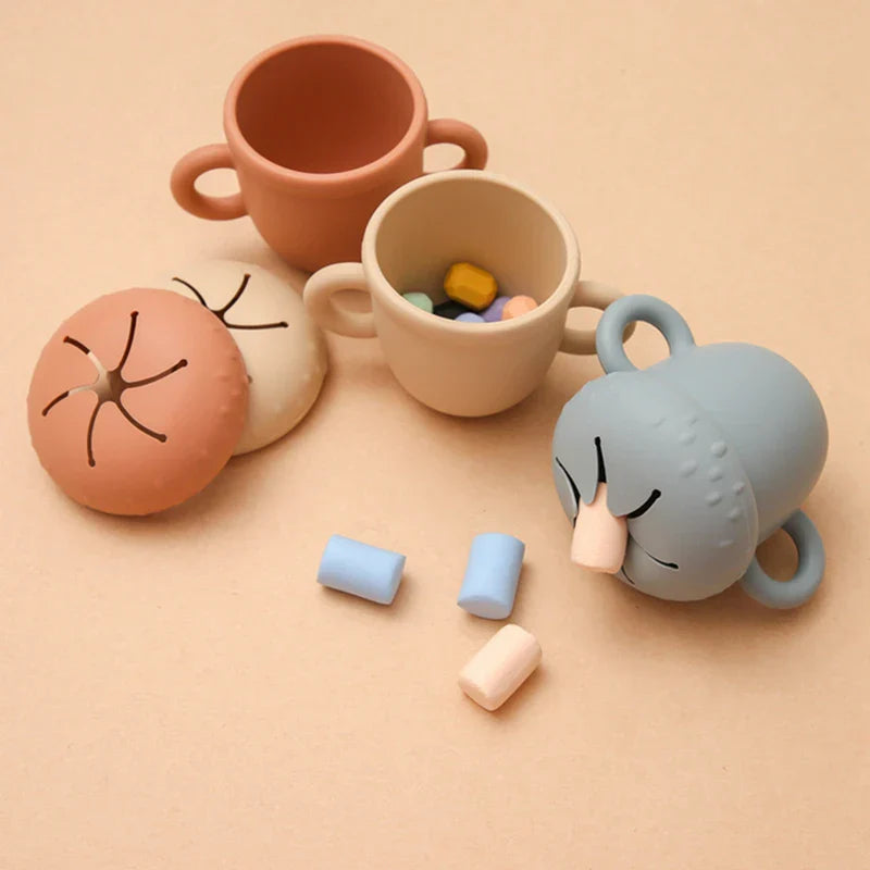 Bopoobo Cartoon Mushroom Silicone Snack Cup BPA Free