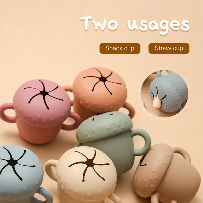 Bopoobo Cartoon Mushroom Silicone Snack Cup BPA Free