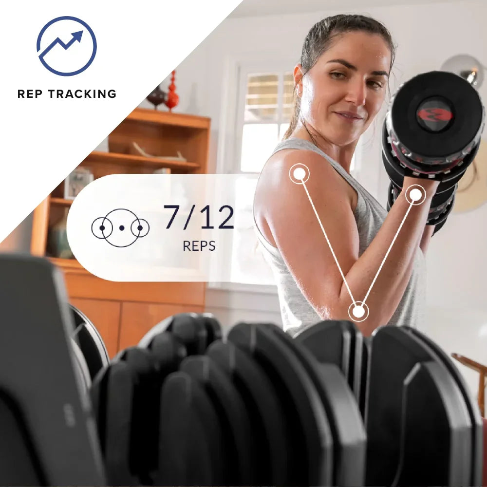 Bowflex SelectTech 552 Dumbbells, Adjustable, Pair, Free 2-Month