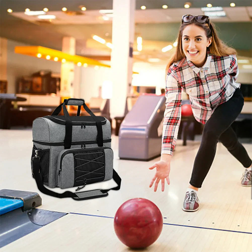 Bowling Tote Bag Storage Bag For 2 Balls