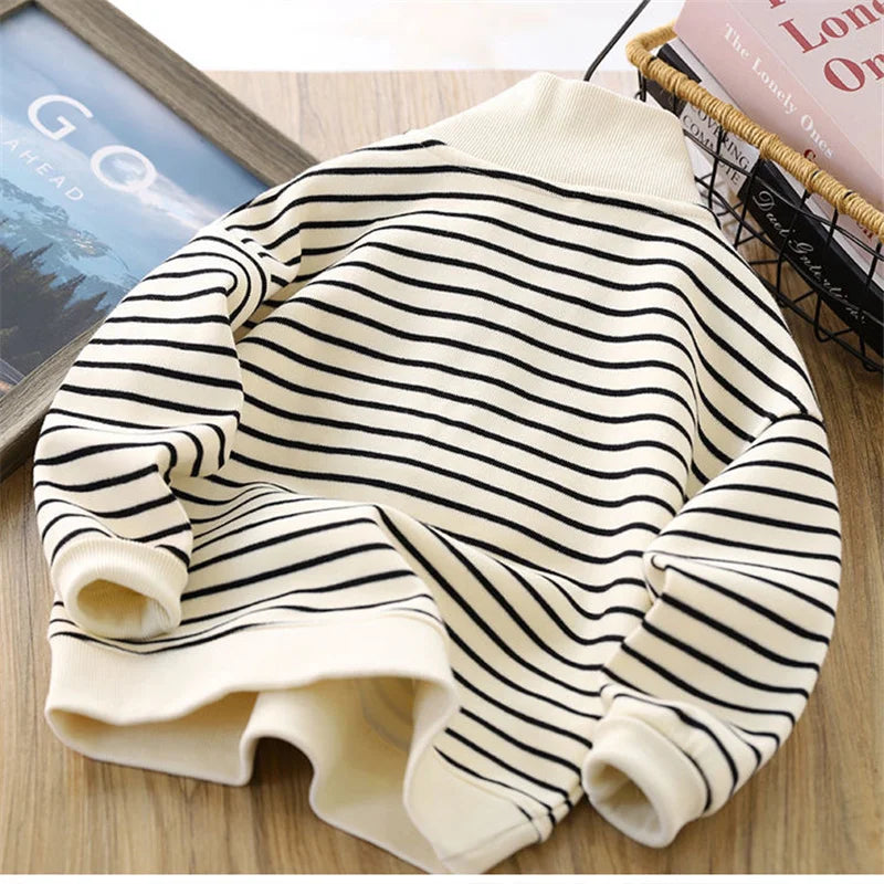Boys Stripes Sweatshirt Spring Autumn Girls Casual Pullover