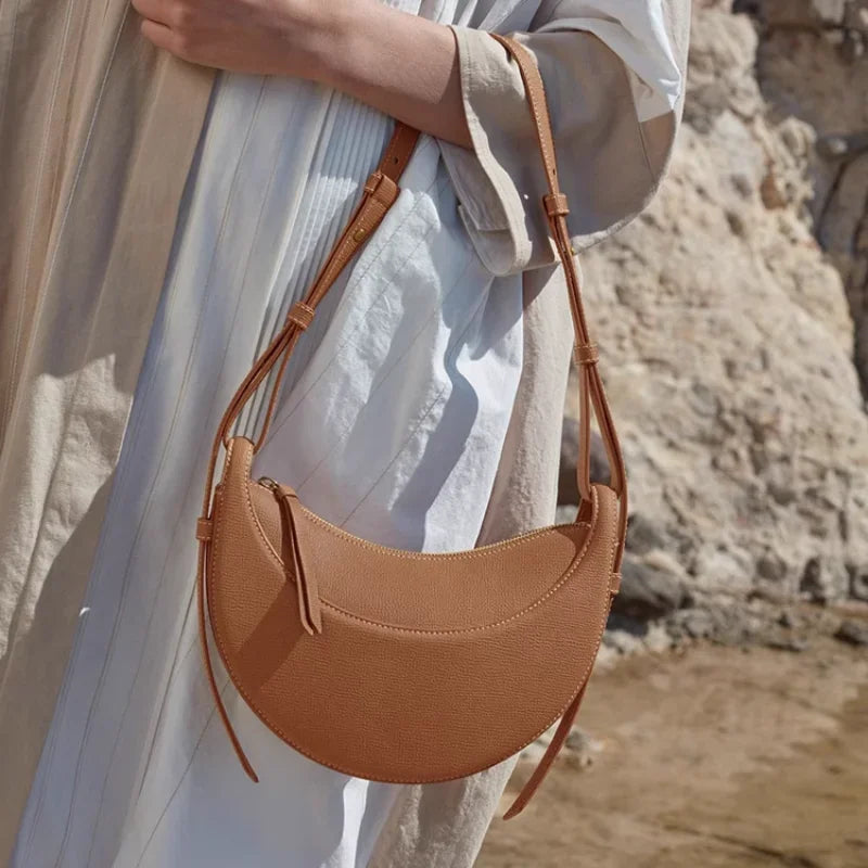 Brand Designer Lychee Pattern Saddle Bags Women Polana