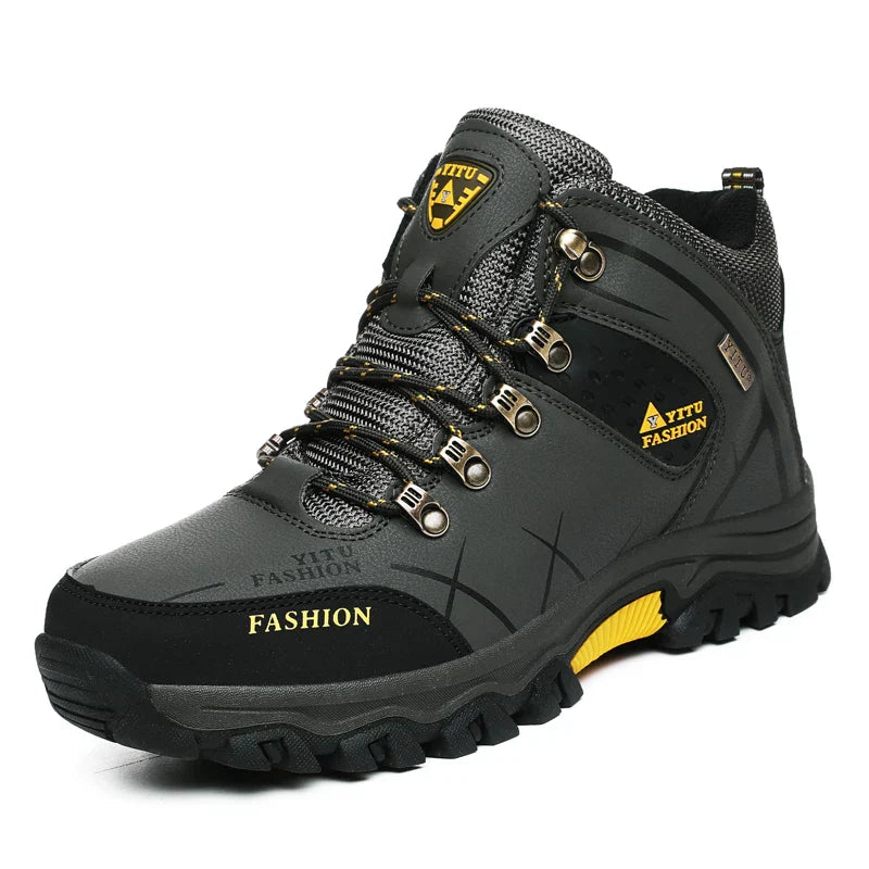 Brand Men Winter Snow Boots Waterproof Leather Sneakers