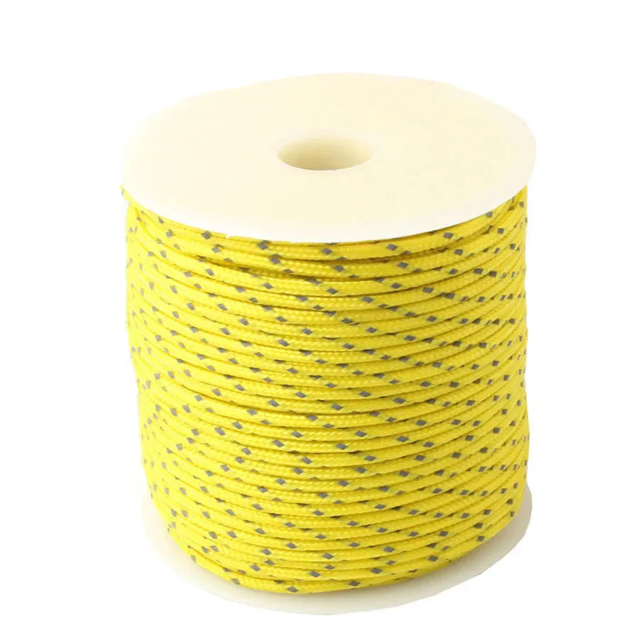 CAMPINGSKY Reflective Paracord 2mm 3 Strand Core Outdoor