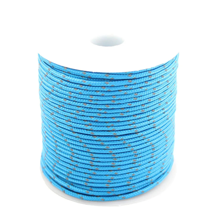 CAMPINGSKY Reflective Paracord 2mm 3 Strand Core Outdoor