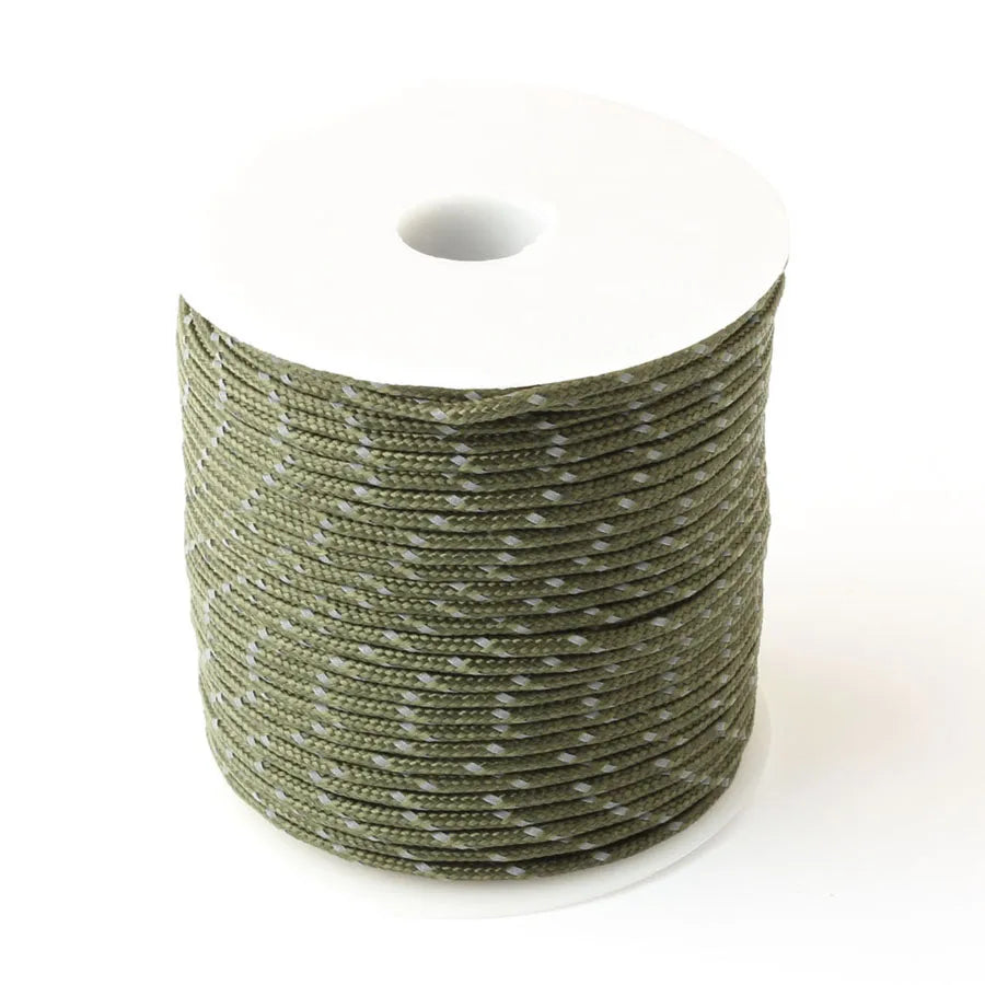 CAMPINGSKY Reflective Paracord 2mm 3 Strand Core Outdoor