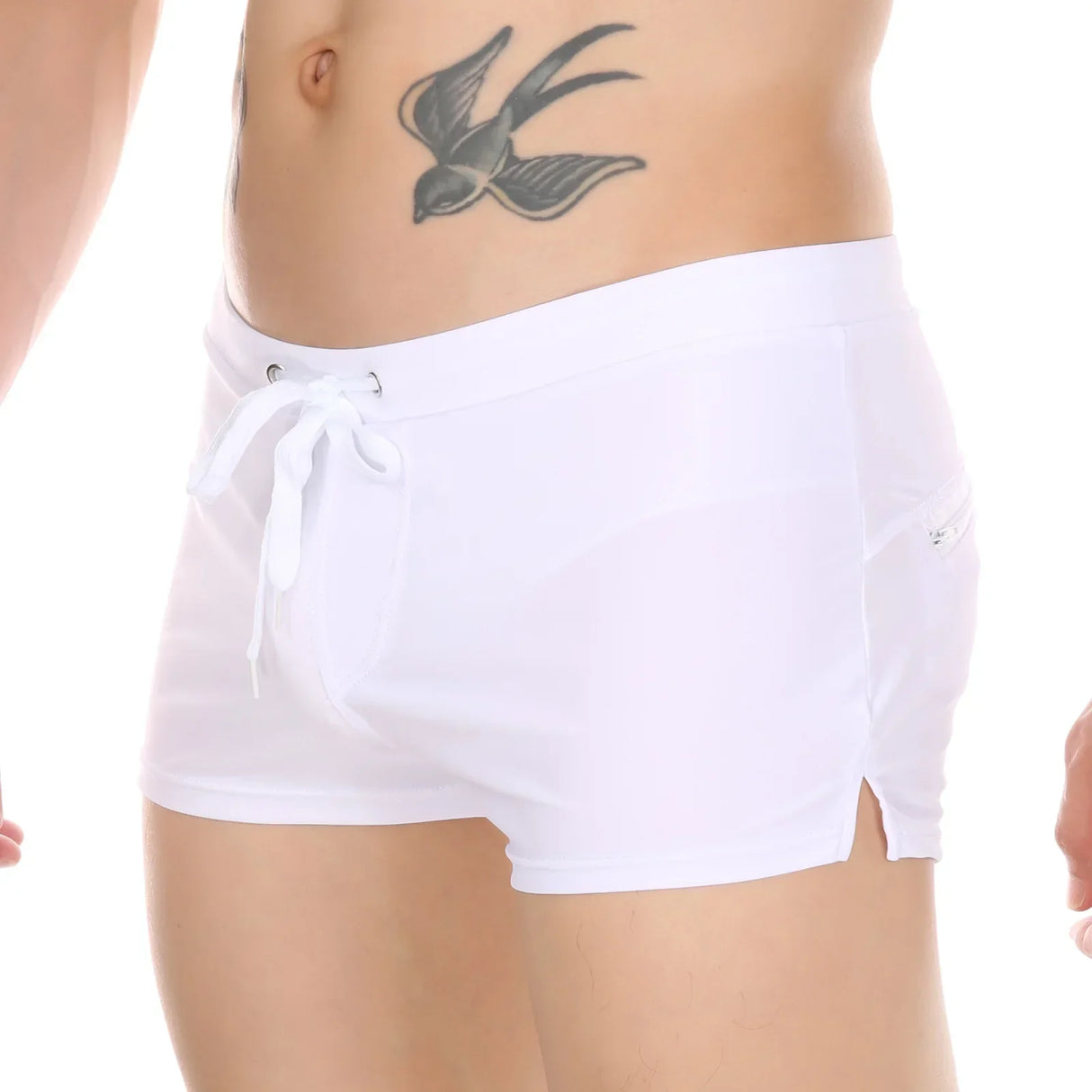 CLEVER-MENMODE Men's Swimwear Sexy Swim Boxer Shorts Trunks