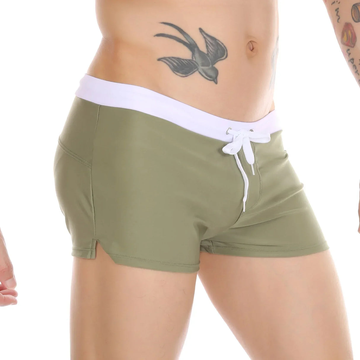CLEVER-MENMODE Men's Swimwear Sexy Swim Boxer Shorts Trunks