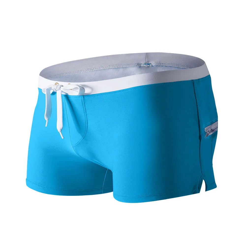 CLEVER-MENMODE Men's Swimwear Sexy Swim Boxer Shorts Trunks
