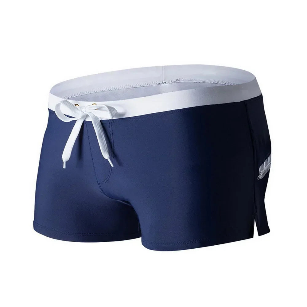 CLEVER-MENMODE Men's Swimwear Sexy Swim Boxer Shorts Trunks