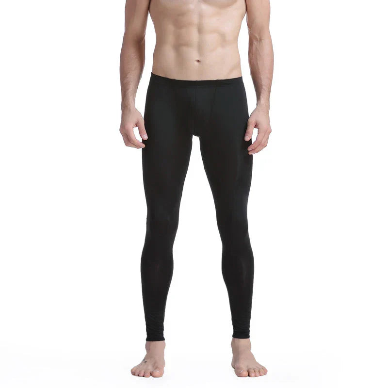 CLEVER-MENMODE Sheer Men's Ice Silk Long Johns Pants