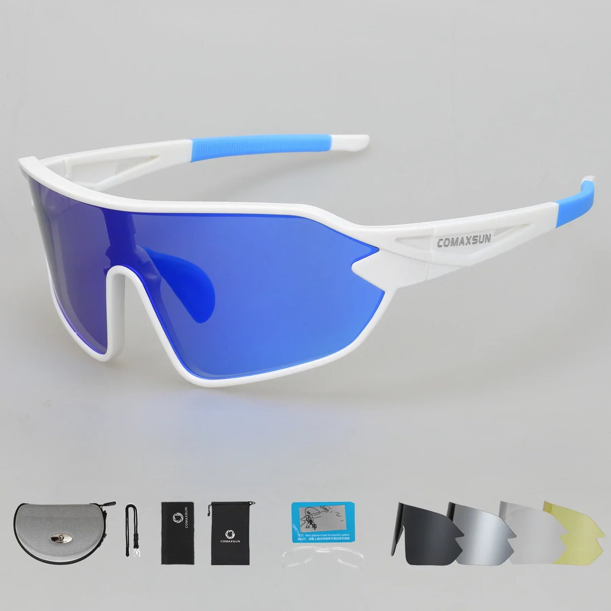 COMAXSUN Professional Polarized Cycling Glasses Bike Goggles Outdoor