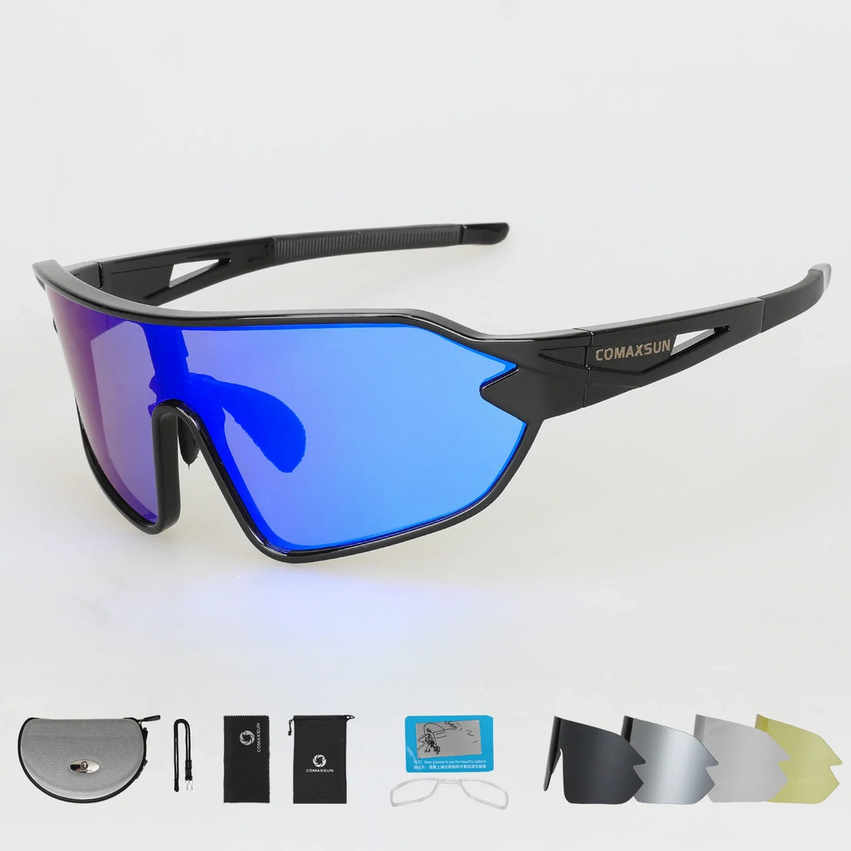 COMAXSUN Professional Polarized Cycling Glasses Bike Goggles Outdoor