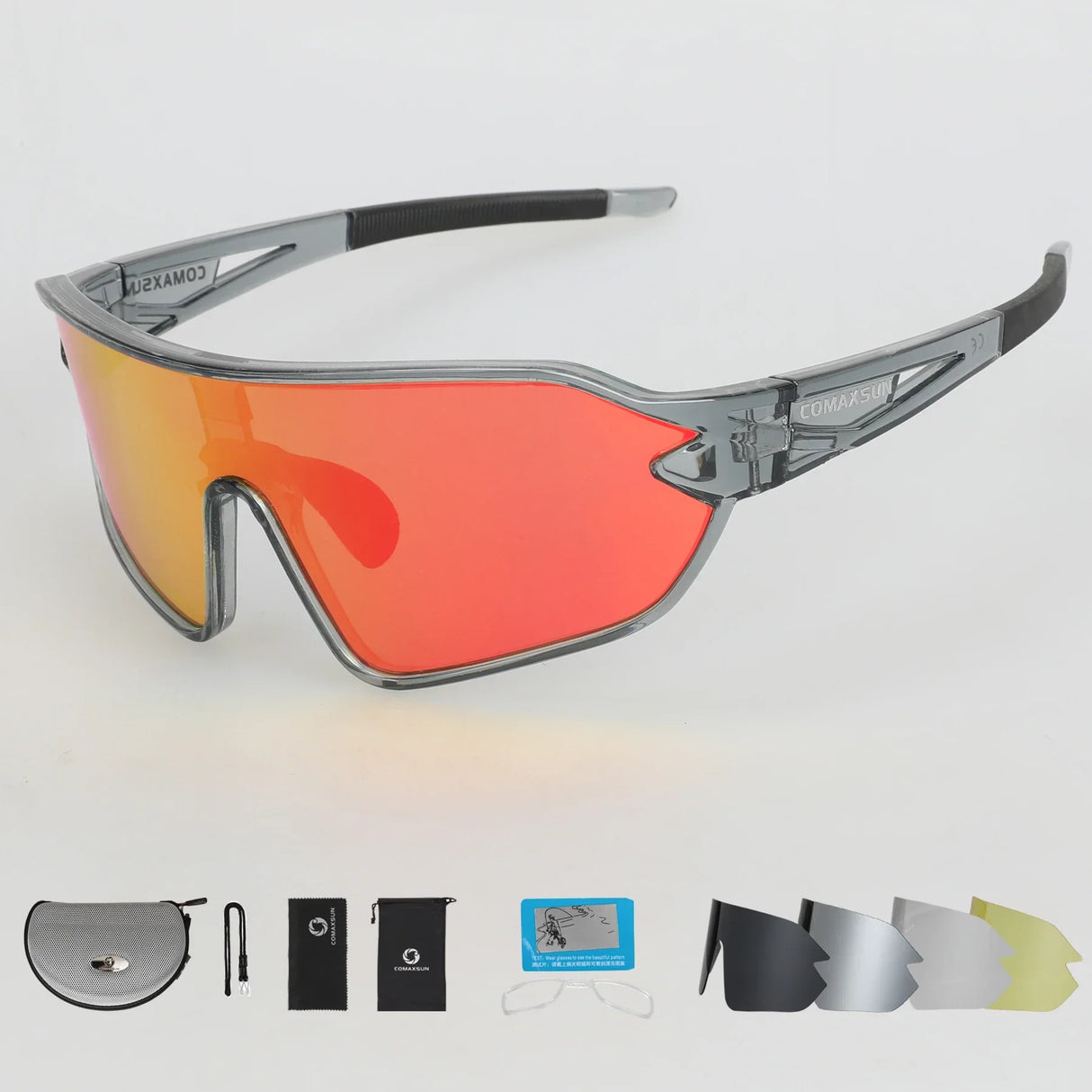 COMAXSUN Professional Polarized Cycling Glasses Bike Goggles Outdoor