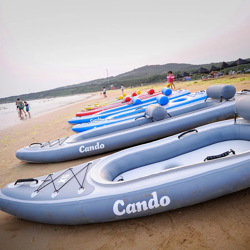Cando Inflatable Boats Clip Net Fishing Boat Rowing