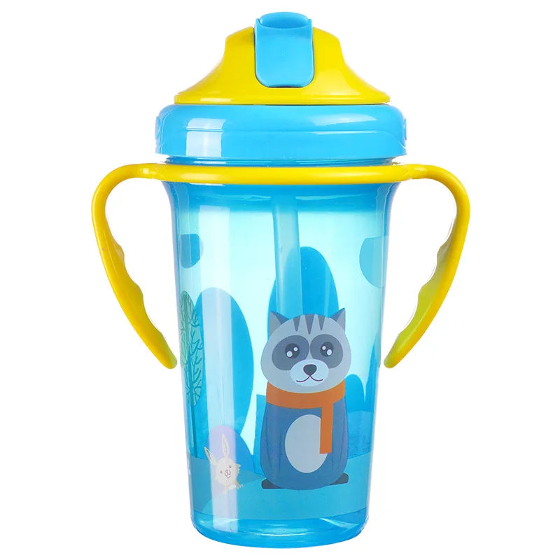 Cartoon Baby Feeding Cup with Straw BPA Free