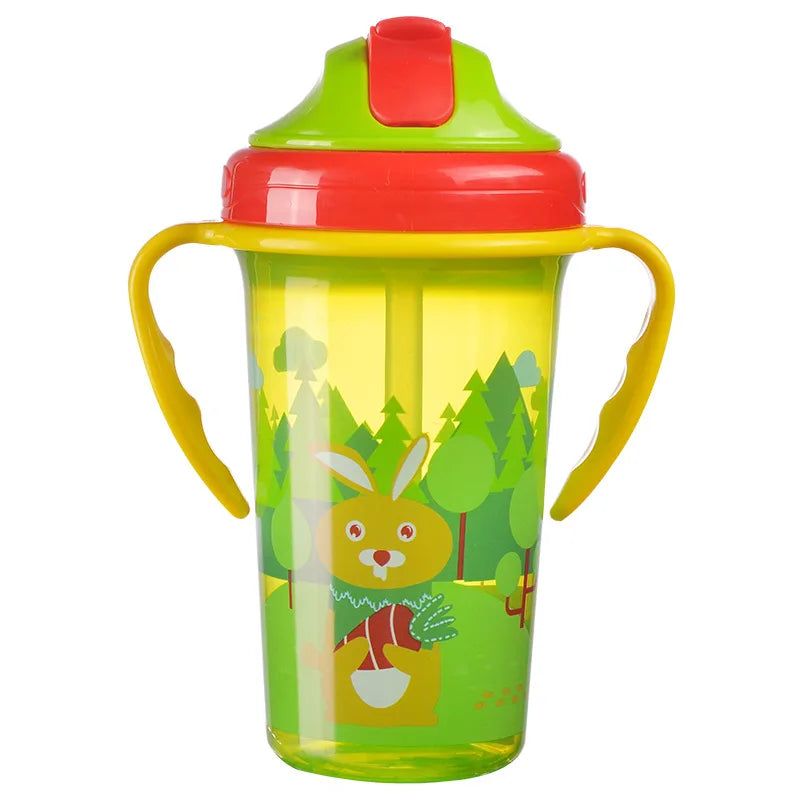 Cartoon Baby Feeding Cup with Straw BPA Free