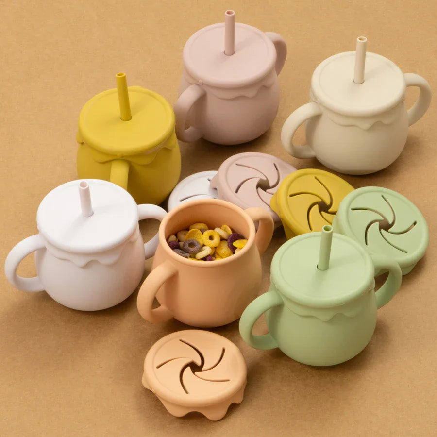 Cartoon Cute Silicone Straw Cup Children's Drinking Cup