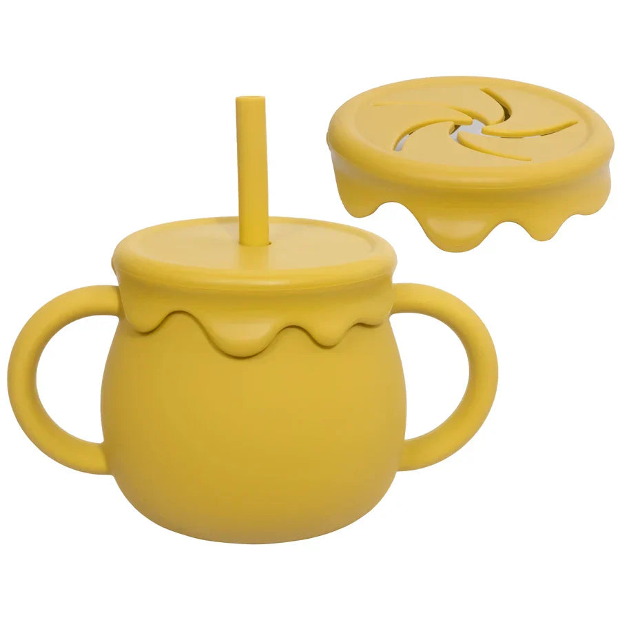 Cartoon Cute Silicone Straw Cup Children's Drinking Cup
