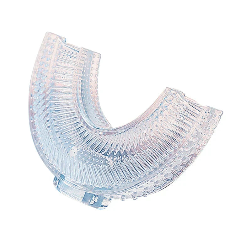 Cartoon Handheld 360 Degree U-shaped Baby Toothbrushes Soft